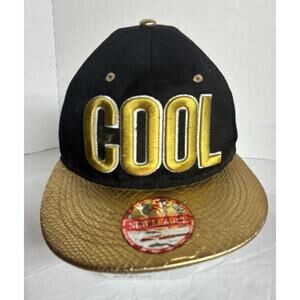 New League Embroidered Gold Cool Snapback Hat Cap Adjustable